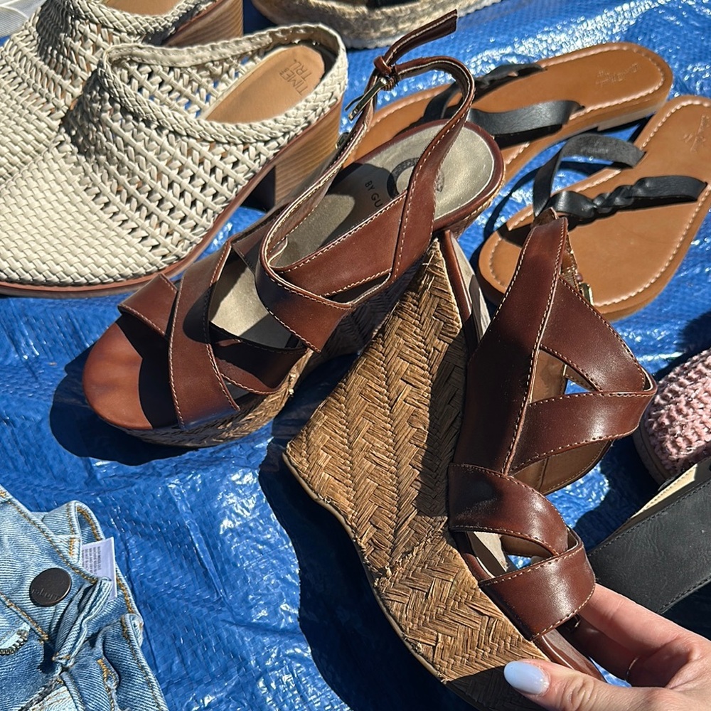 Brown Wedge Sandals
